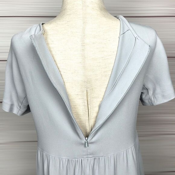 S MaxMara Lush Shift Dress with Pockets Light Lavender Gray Short Sleeve US 6 - Picture 9 of 12